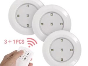 3 LED Light Set with Remote - Warm White for Cabinets & Displays