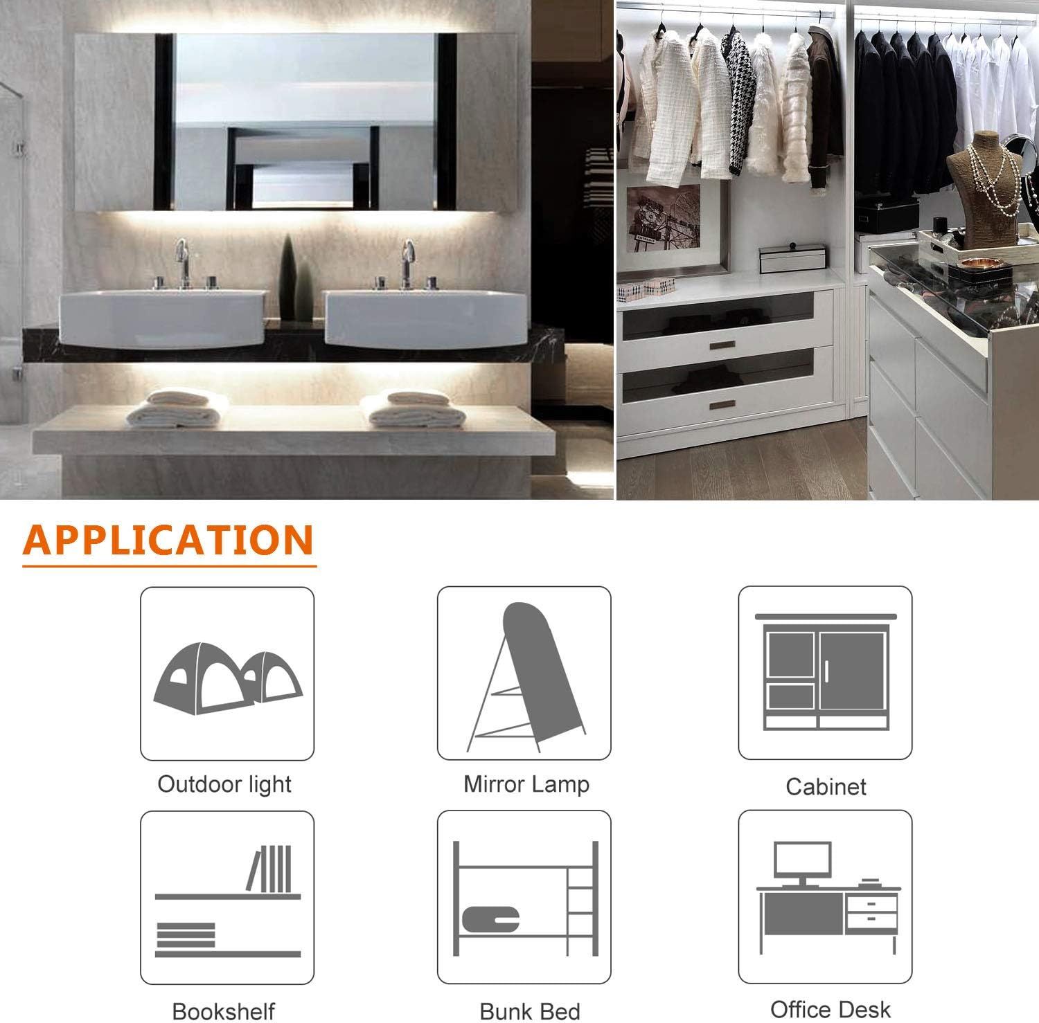 Dimmable Under Cabinet LED Lighting, Smart Touch Memory Function, 5V USB Powered