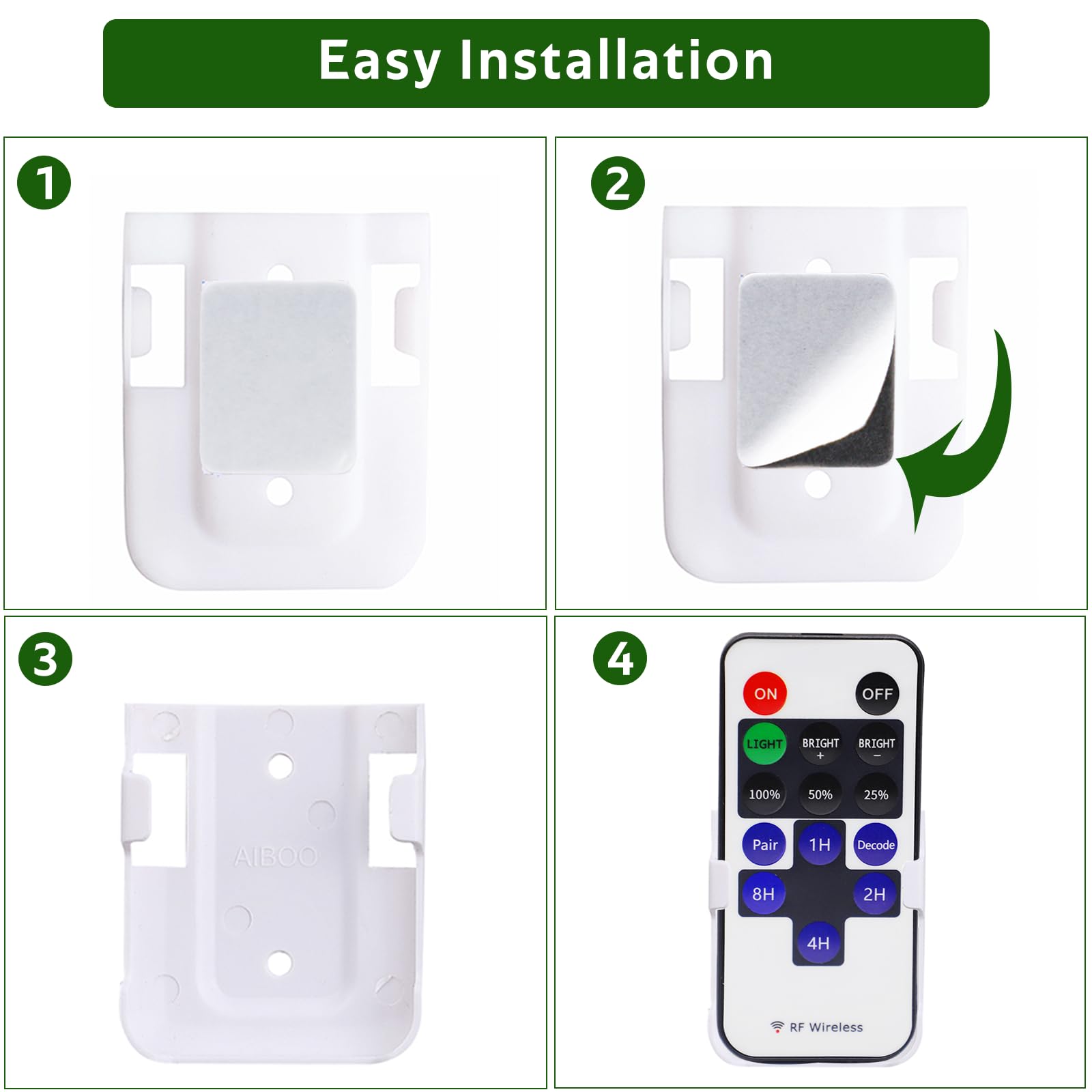 Updated Mini Remote Control for Single Color LED Strip Lights, RF Dimmer for 12V