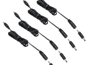 3.5X1.35 DC Connector for AIBOO Single White Kitchen Light Bar, 22AWG,Black
