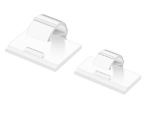 100PCS Cable Clips White, AIBOO Upgraded Wire Clips Adhesive w/ 50PCS Small Size