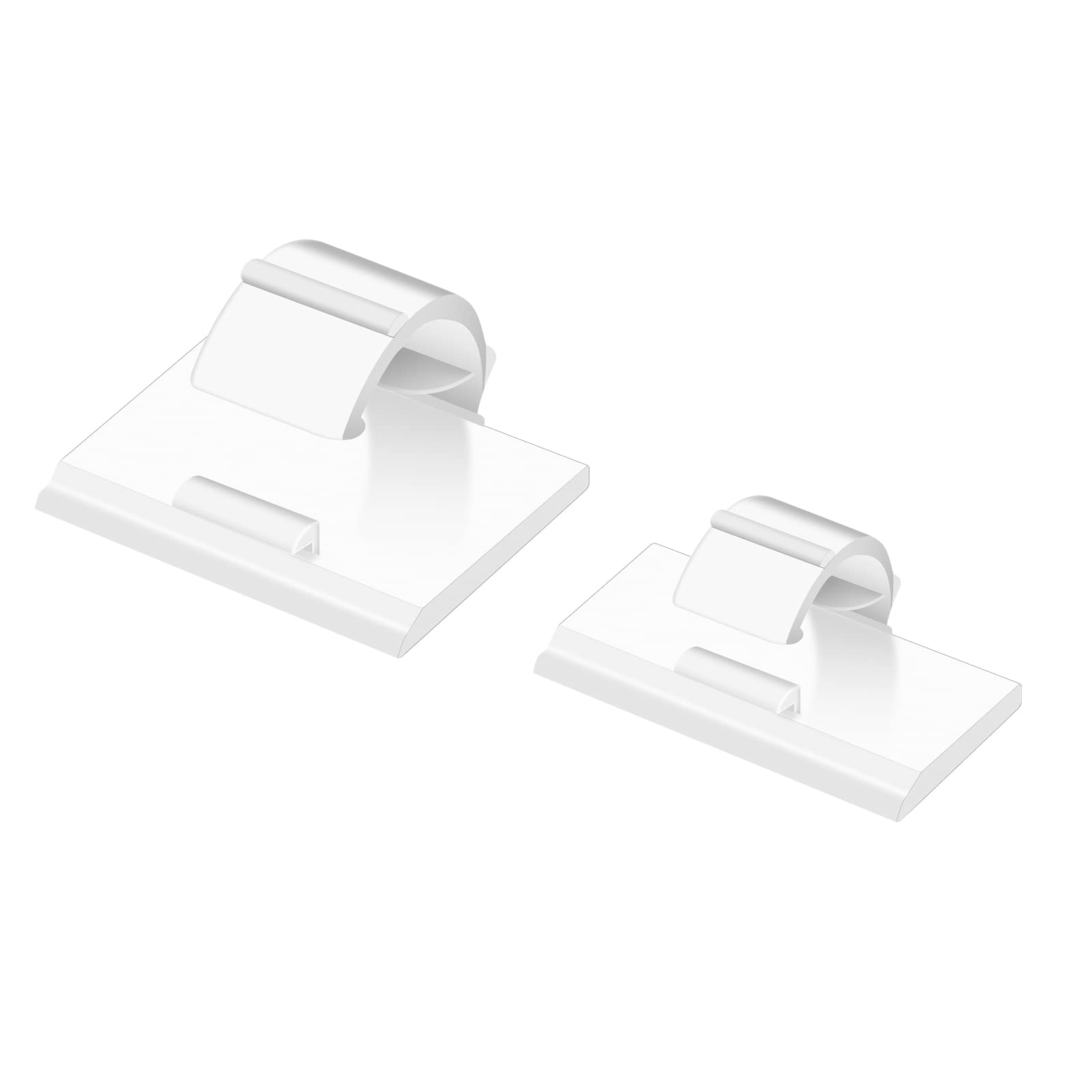 100PCS Cable Clips White, AIBOO Upgraded Wire Clips Adhesive w/ 50PCS Small Size