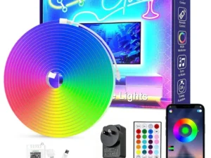 16.4FT Led Neon Rope Lights w/ APP/Remote Control, Flexible DIY Design, Music