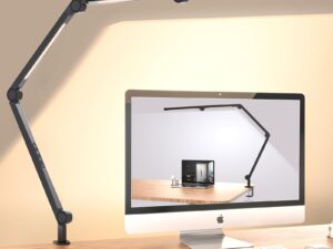 LED Desk Lamp,Foldable Table Lamp for Computer & Desktop,Flexible Clamp on Desk