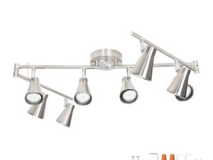 LED 8 Light Track Lighting Fixture Flexible, Adjustable Ceiling Spot Light w
