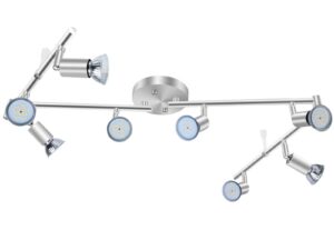 8 Lights LED Track Lighting Kit, Foldable Ceiling Spot Lighting w/ Flexibly