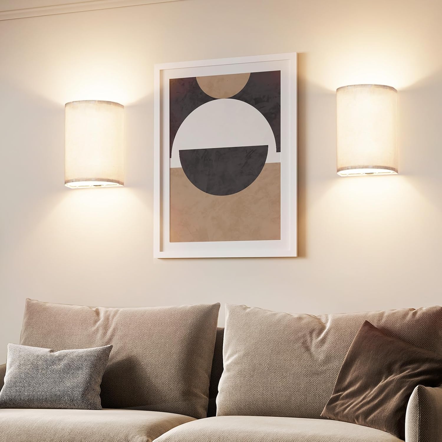 Battery Operated Wall Lights,2 Pack Wall Light Decor w/ Remote Control,3 Colors