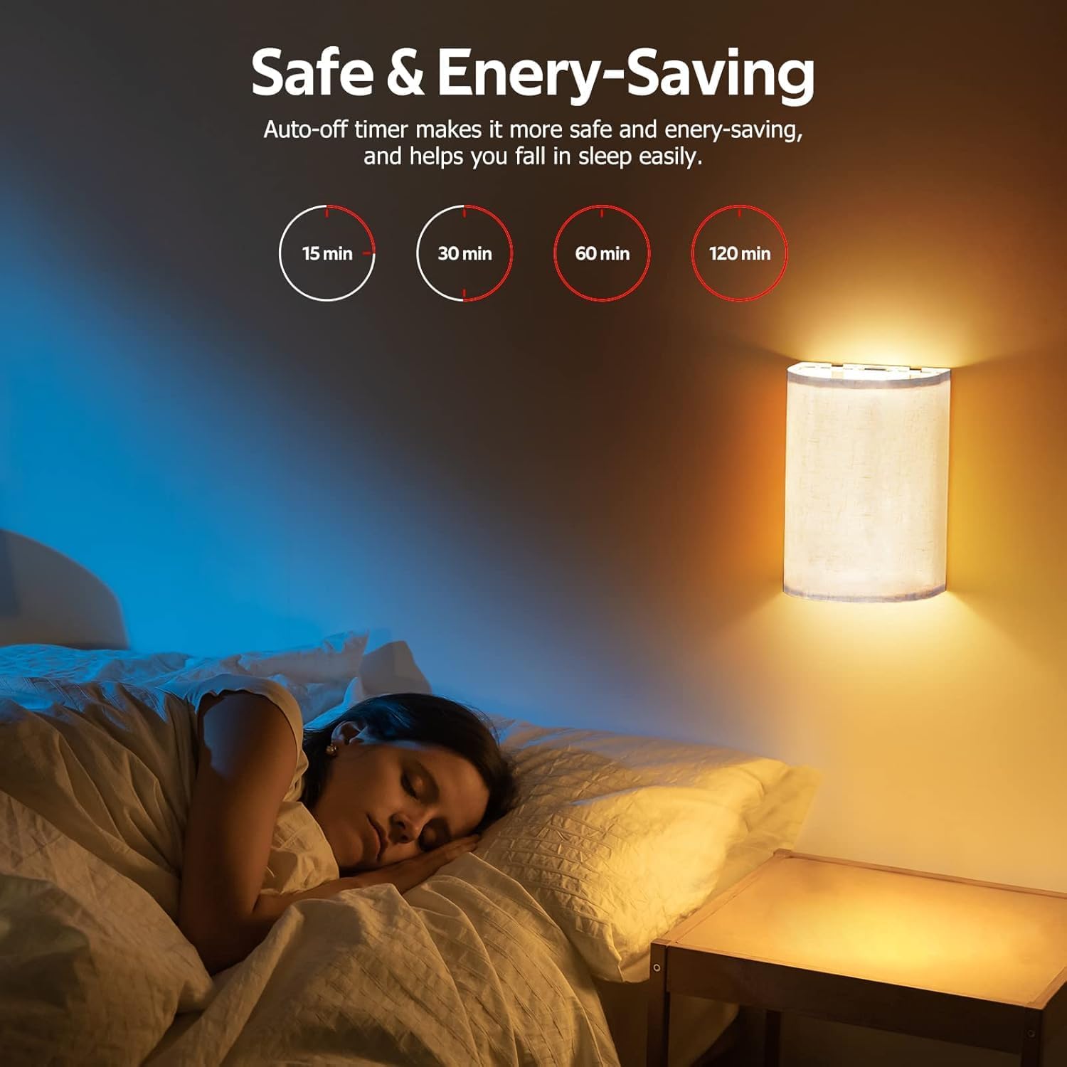 Battery Operated Wall Lights,2 Pack Wall Light Decor w/ Remote Control,3 Colors