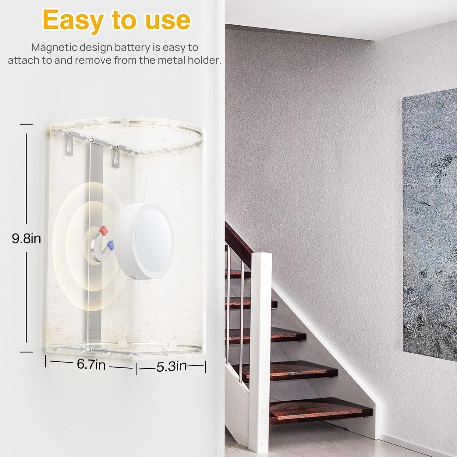 Wall Lights 2pc, Battery Operated Fabric Sconce w/ Remote, LED Lamps in RGB+Warm