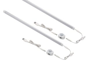 LED Motion Sensor Cabinet Light,2 Pack USB Powered Closet Night Light,20 inch