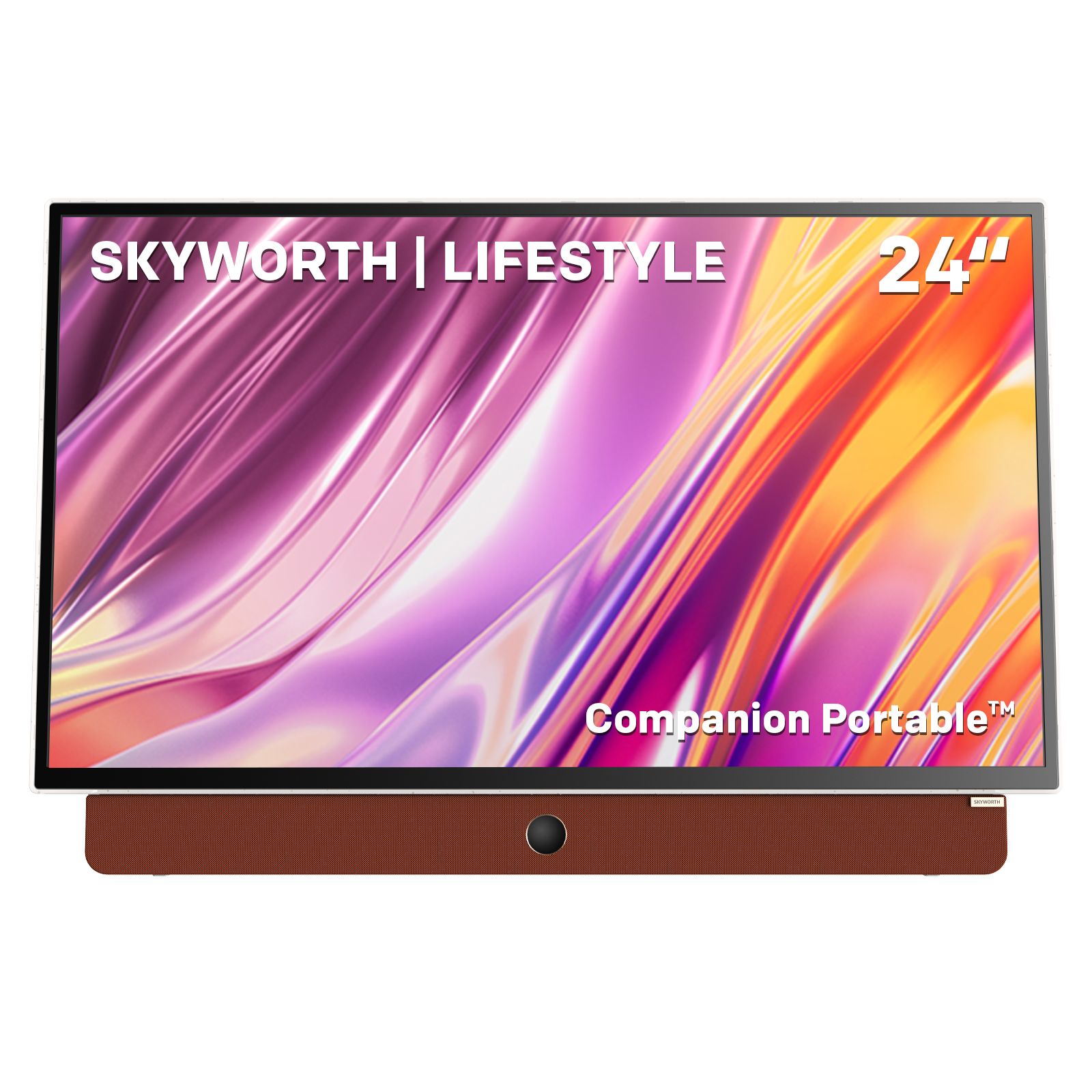 SKYWORTH 24-Inch 12V Portable TV,3-Hour Battery,1080P FHD,Wide Viewing