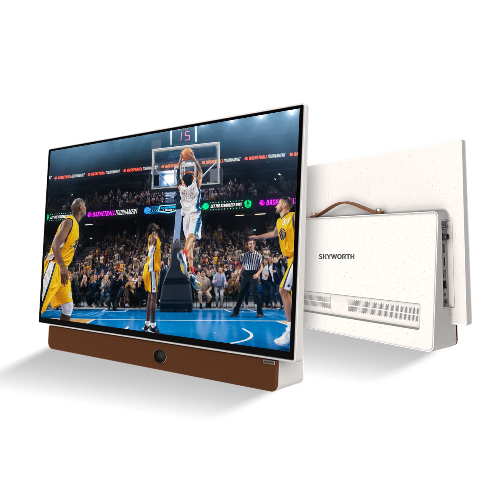 SKYWORTH 24-Inch 12V Portable TV,3-Hour Battery,1080P FHD,Wide Viewing