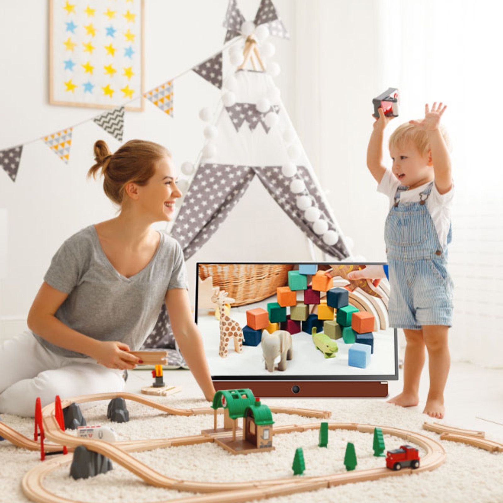 SKYWORTH 24-Inch 12V Portable TV,3-Hour Battery,1080P FHD,Wide Viewing