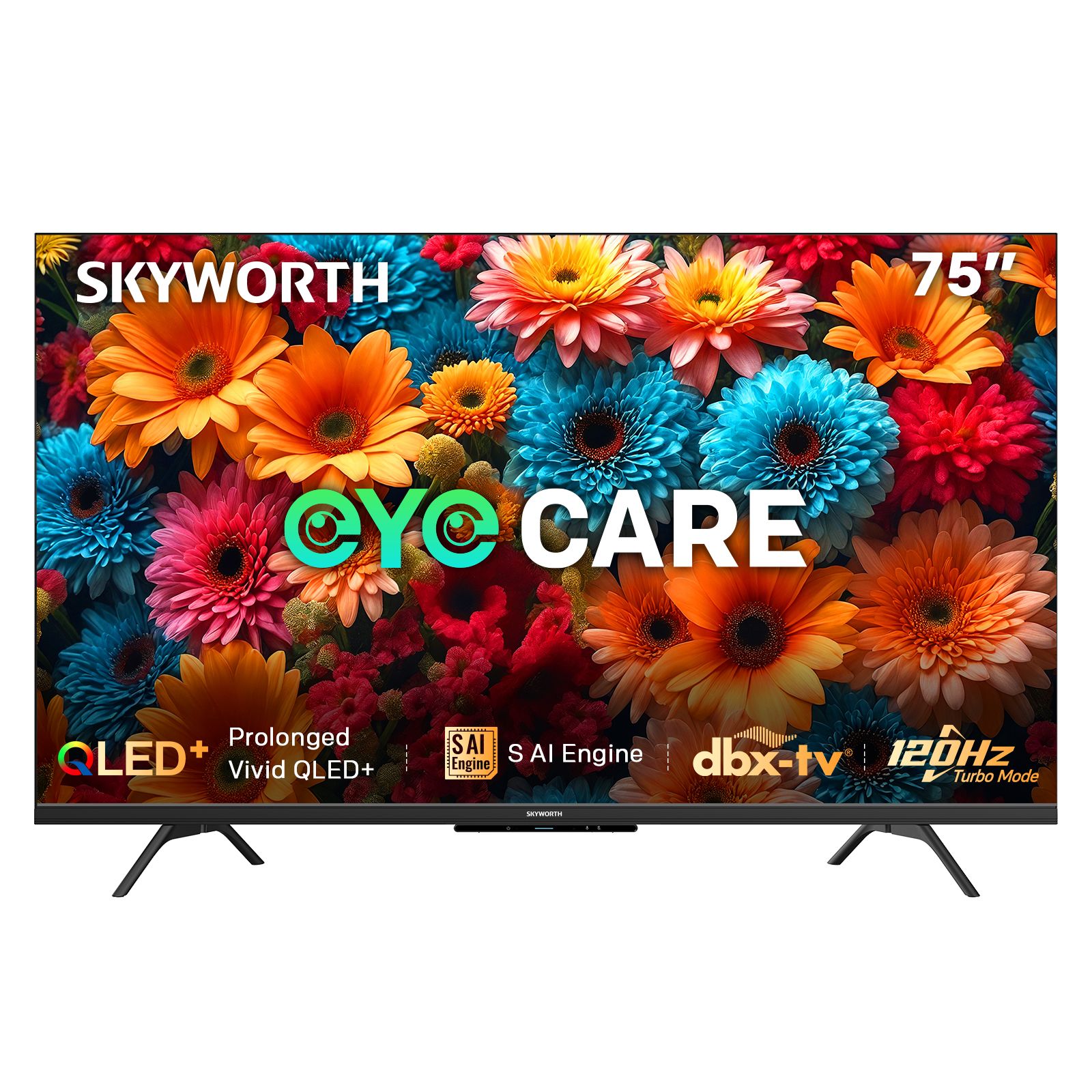 SKYWORTH Q6600H 75" - QLED+ 4K Smart Google TV, Gen 5 Quantum Dot, 120Hz Refresh