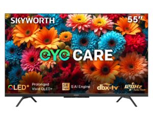 SKYWORTH Q6600H 55" - QLED+ 4K Smart Google TV, Gen 5 Quantum Dot, 120Hz Refresh