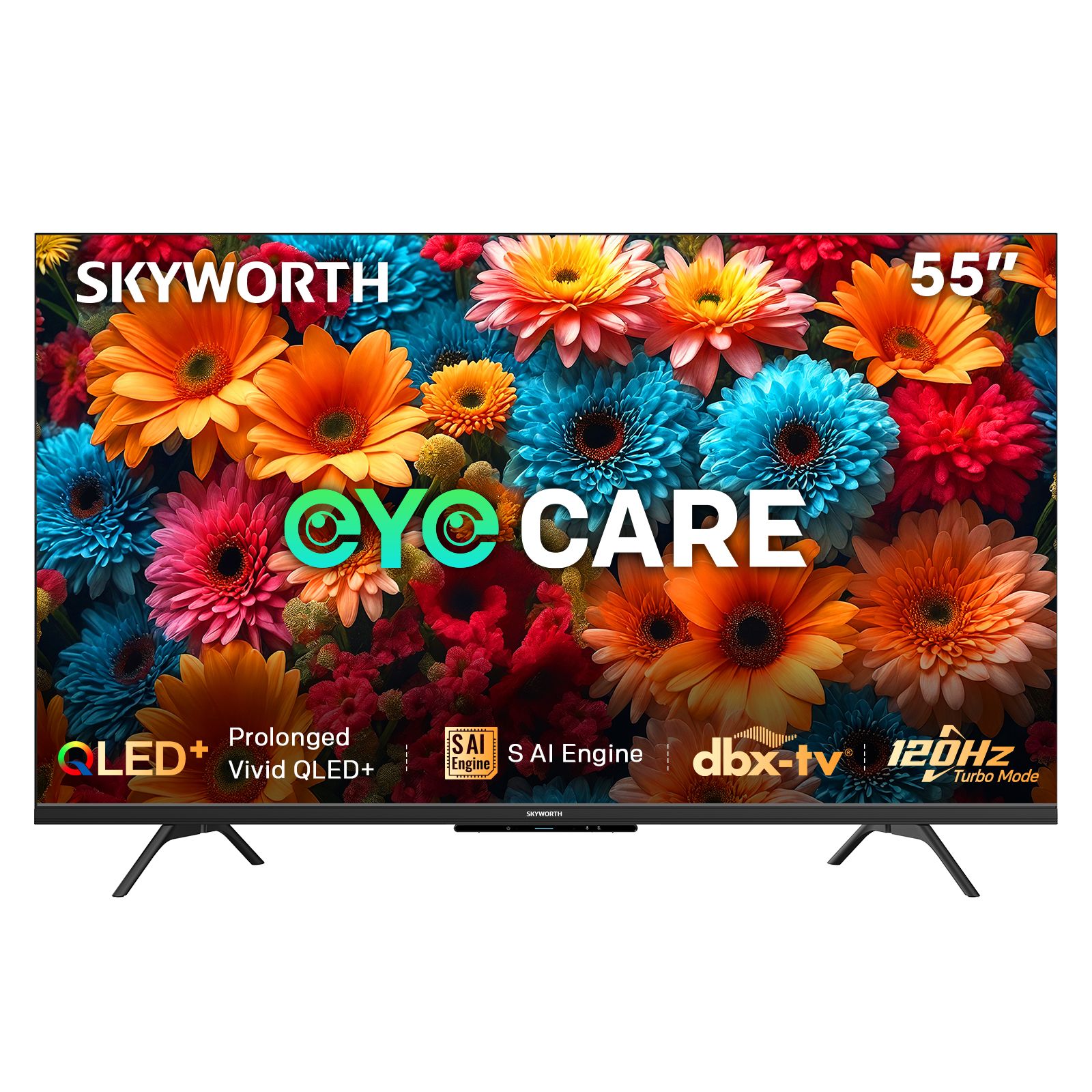 SKYWORTH Q6600H 55" - QLED+ 4K Smart Google TV, Gen 5 Quantum Dot, 120Hz Refresh