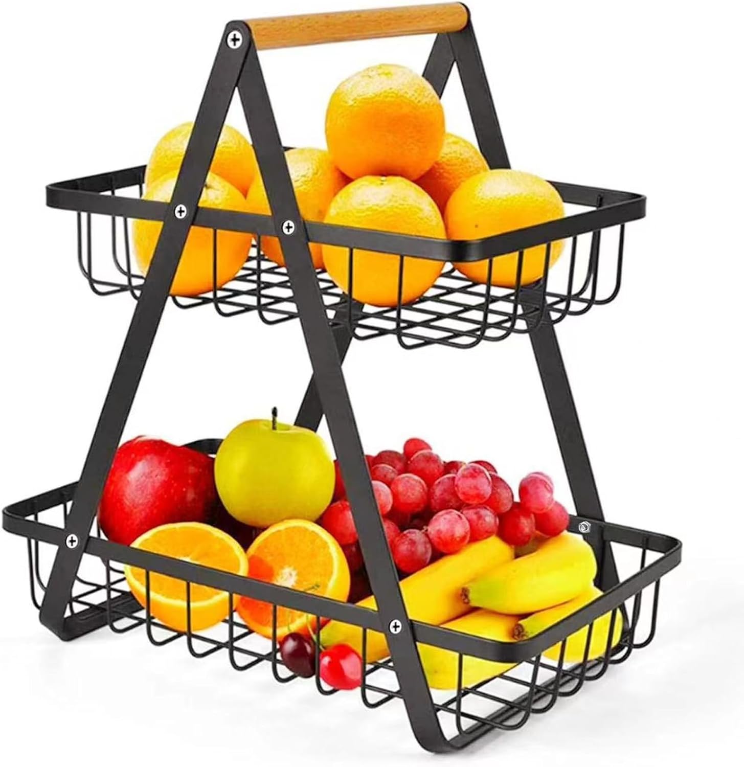 CARLA HOME 2-Tier Fruit Basket Stand for Kitchen Countertop for Fruits