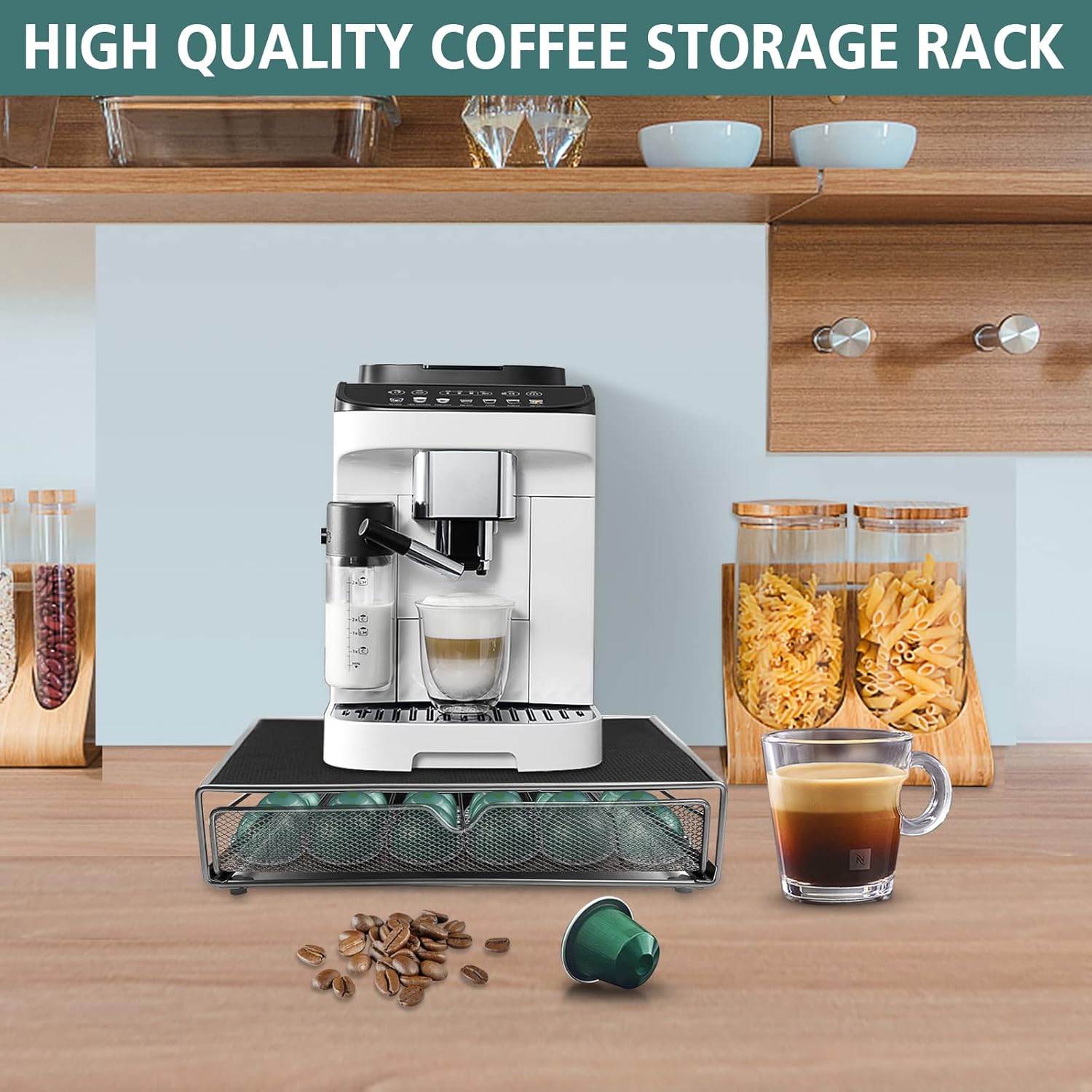 CARLA HOME K-Cup Coffee Pod Drawer for 36 Coffee Pods Storage for Home Kitchen