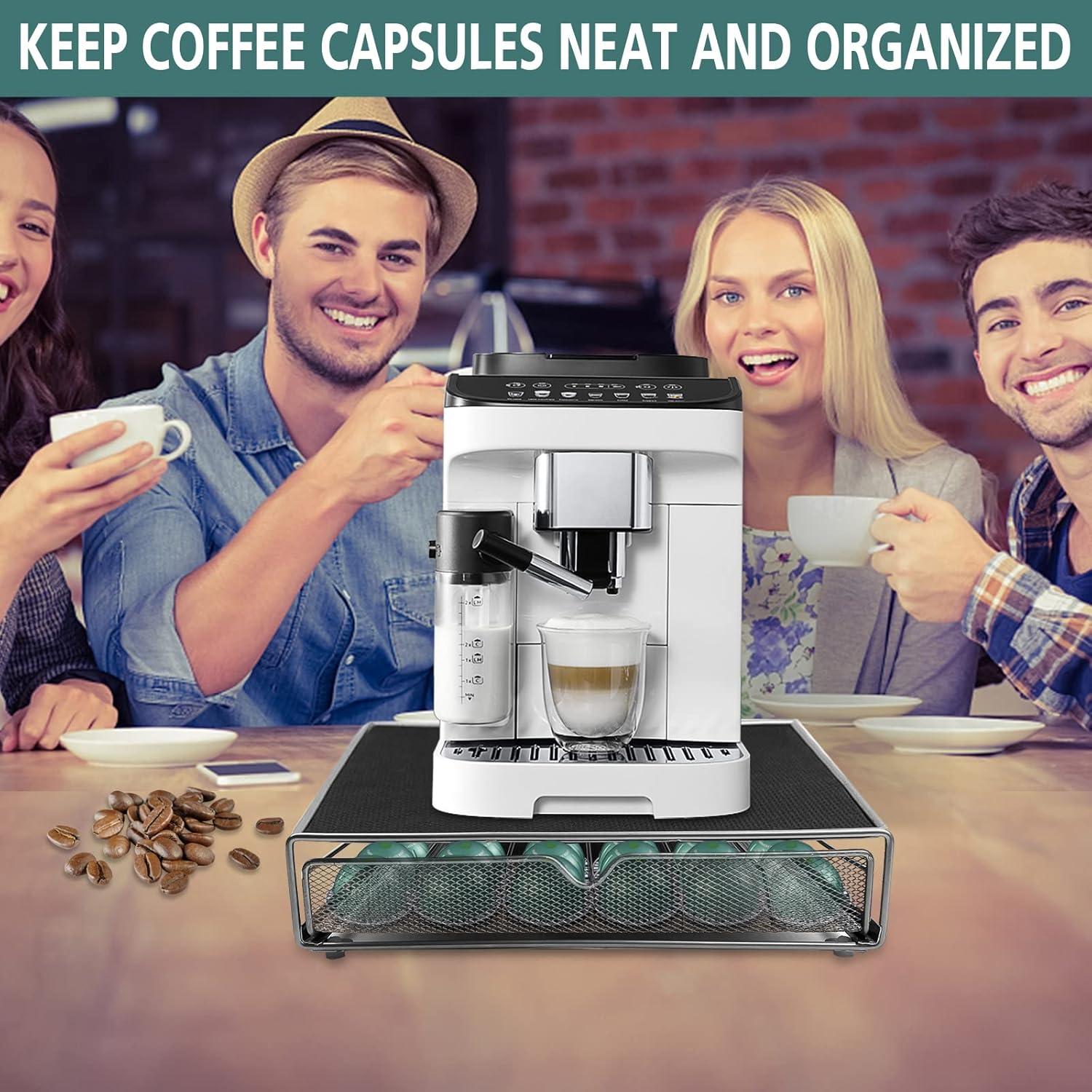 CARLA HOME K-Cup Coffee Pod Drawer for 36 Coffee Pods Storage for Home Kitchen