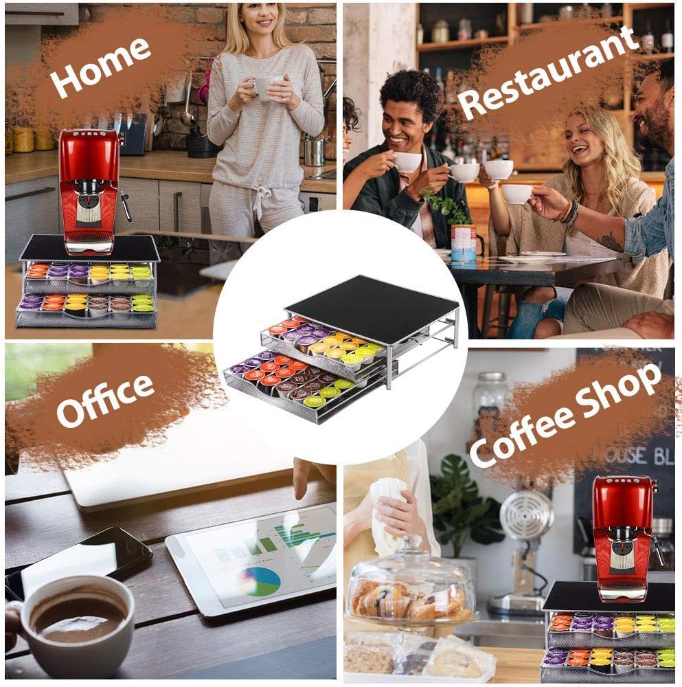 CARLA HOME K-Cup Coffee Pod Drawer for 72 Coffee Pods Storage for Home Kitchen