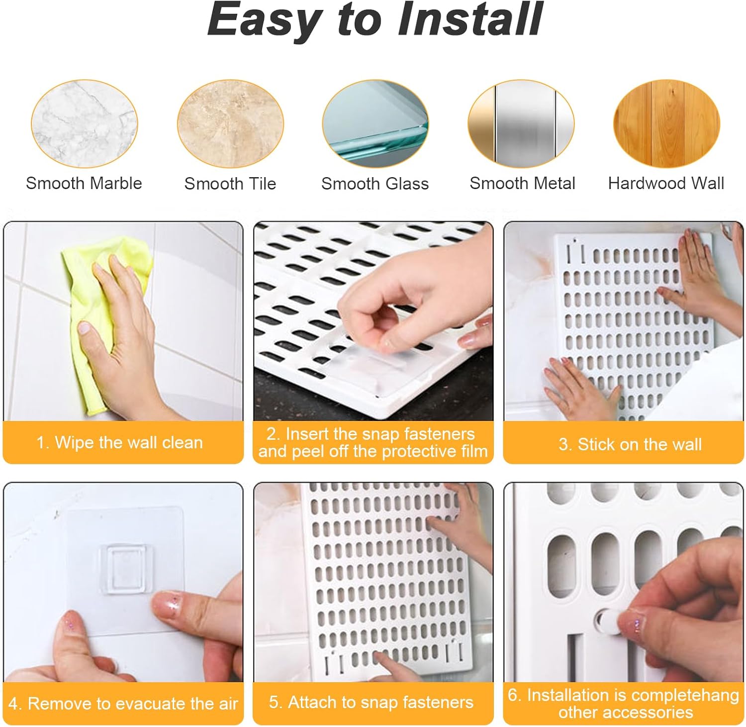 CARLA HOME Pegboard Wall Organizer Kit w/ 6 Modular Pegboards & 21 Accessories