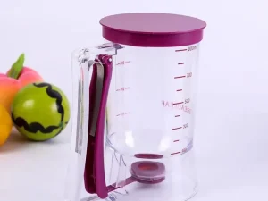 900mL Black Batter Dispenser for Waffles, Pancakes, and Cupcakes