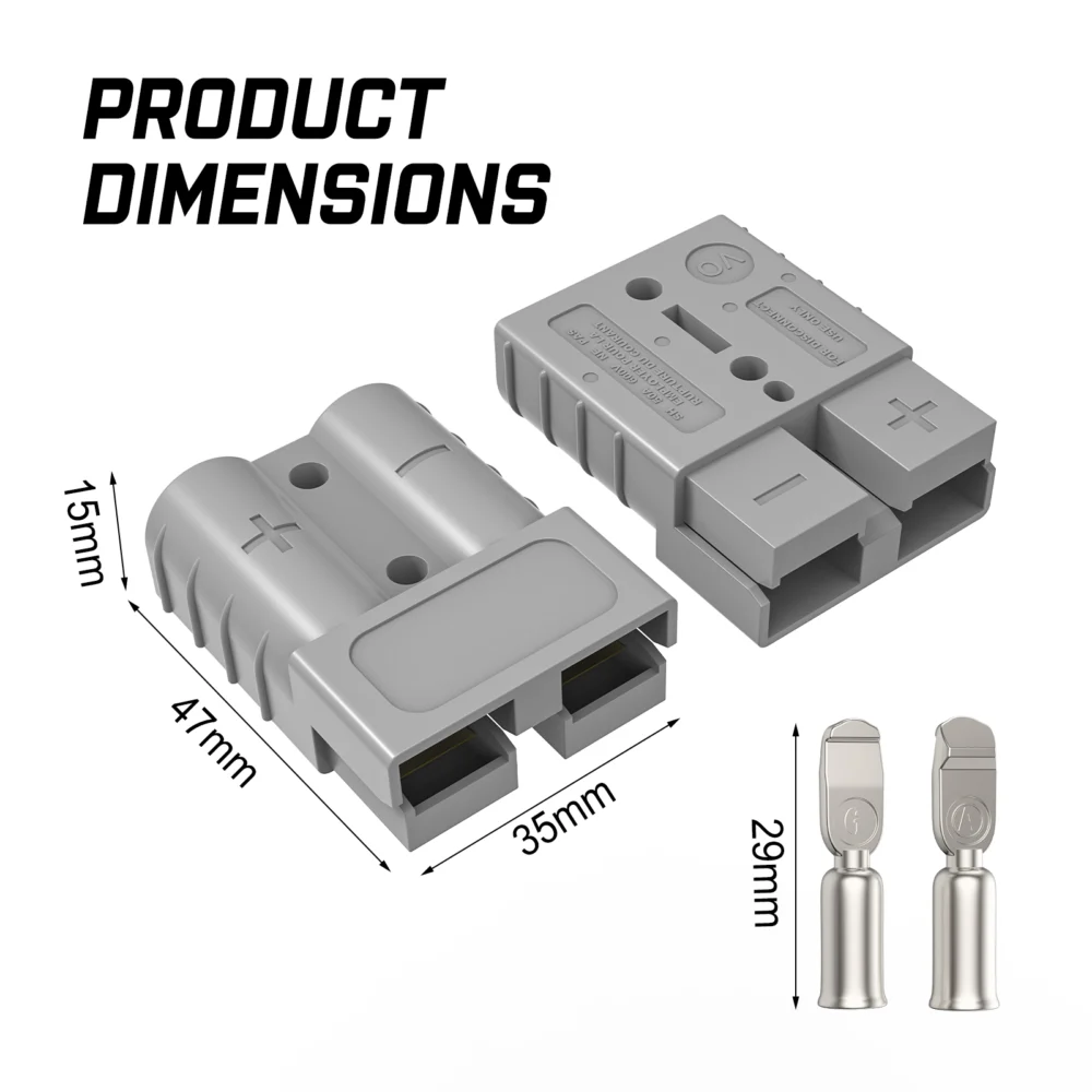 X-BULL 10 x 50A Anderson Style Plug Copper Connectors Terminals Pack Caravan