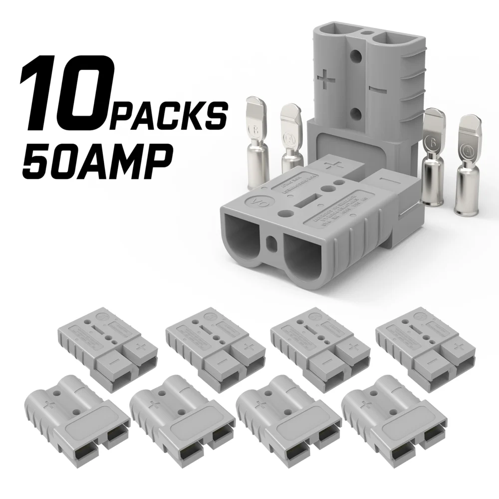 X-BULL 10 x 50A Anderson Style Plug Copper Connectors Terminals Pack Caravan