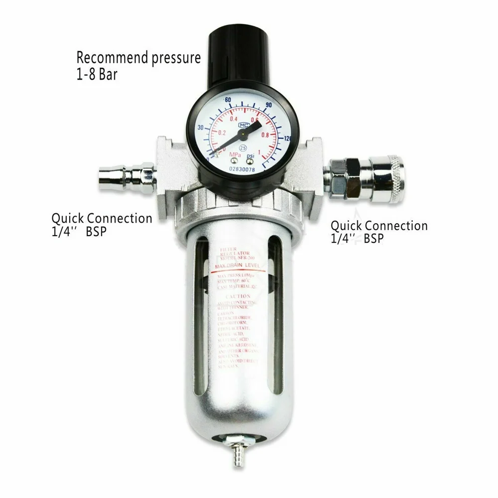 X-BULLAir Compressor Oil Moisture Water Filter Regulator Separator Mount fitting
