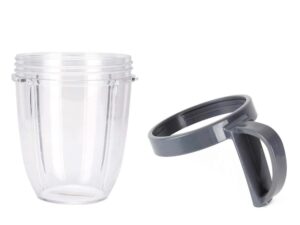 For Nutribullet Short Cup + Handheld Lip Ring For Most Nutri 600 and 900 Models