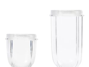 500ml Tall Cup + Short Cup Replacement Compatible with Magic Bullet Cross Blade