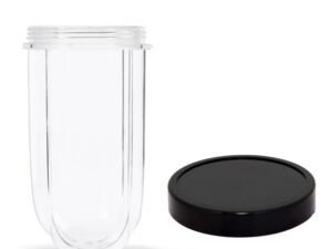 500ml Tall Cup + Stay Fresh Lid Compatible with Magic Bullet Cross Blade Blender