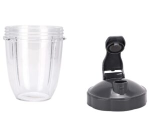 For Nutribullet Short Cup + Fliptop Lid - Suits Nutribullet 600 and 900 Models