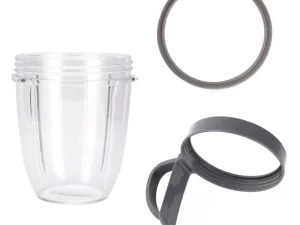 Kitchee For Nutribullet Short Cup + Holder Lip Ring + Grey Seal for 900 600