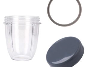 For Nutribullet Short Cup + Stay Fresh Lid + Grey Seal - For 900 and 600 Models