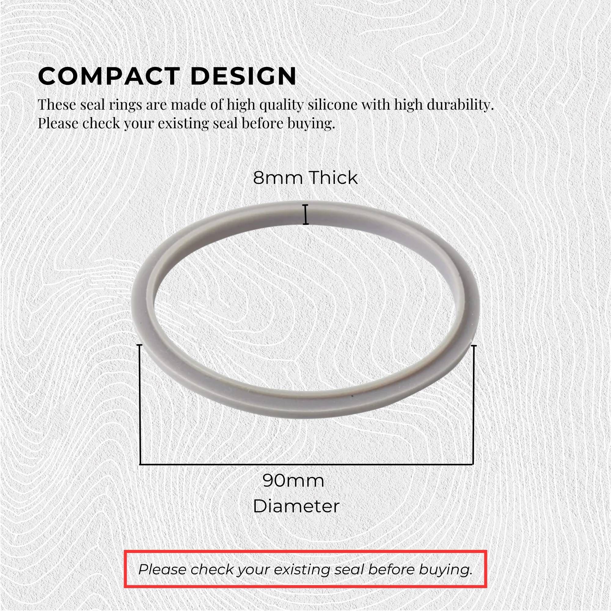 Kitchee 4x Grey Gasket Seal Ring For Nutribullet Model 600 900 1200W 90mm