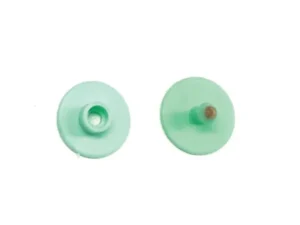 100x Cattle Ear Tags Set - Round Green Blank Pig Sheep Goat Cow Livestock Label