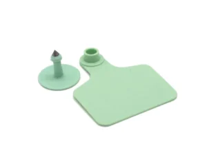 100x Cattle Ear Tags 5x4cm Set - Small Green Blank Sheep Pig Livestock Label