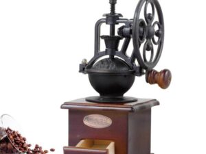 Coffee Bean Grinder - Vintage Retro Manual Wood Hand Wheel Nut Mill