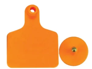 100x Cattle Ear Tags 5x4cm Set - Small Orange Blank Sheep Pig Livestock Label