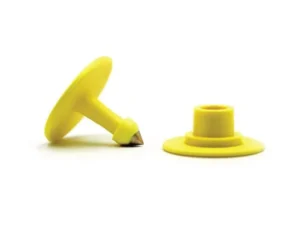 100x Cattle Ear Tags Set - Round Yellow Blank Pig Sheep Goat Cow Livestock Label