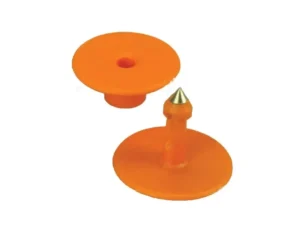 100x Cattle Ear Tags Set - Round Orange Blank Pig Sheep Goat Cow Livestock Label