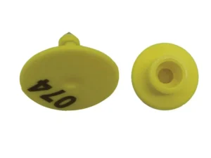 1-100 Cattle Number Ear Tags Set - Round Yellow Pig Sheep Goat Livestock Label