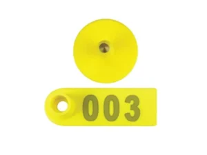 1-100 Cattle Number Ear Tag 5x2cm Set - Yellow Small Pig Sheep Livestock Label