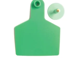 100x Cattle Ear Tags 7.5x10cm Set - XL Green Blank Cow Sheep Livestock Labels
