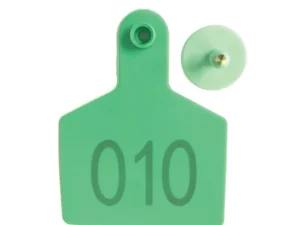 1-100 Cattle Number Ear Tags 7.5x10cm Set - XL Green Cow Sheep Livestock Labels