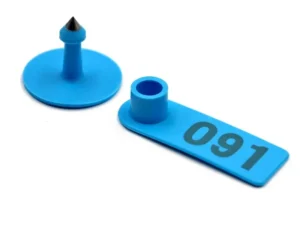 1-100 Cattle Number Ear Tags Set 5x2cm - Blue Small Cow Sheep Pig Livestock