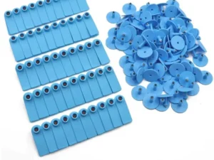 100x Cattle Ear Tags 5x2cm Set - Small Blue Cow Sheep Pig Blank Livestock Labels