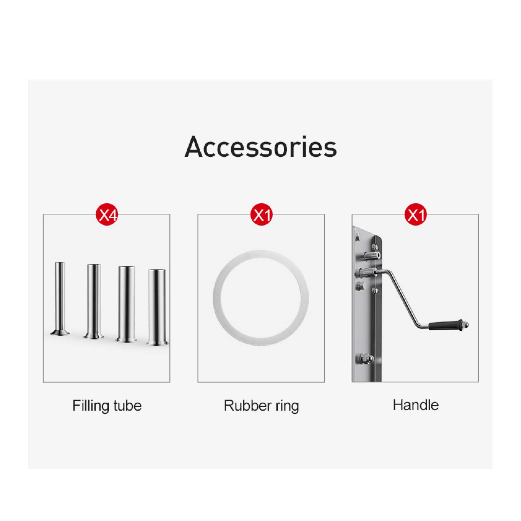 Kitchee 7L Manual Horizontal Sausage Filler - Stainless Stuffer Meat Press