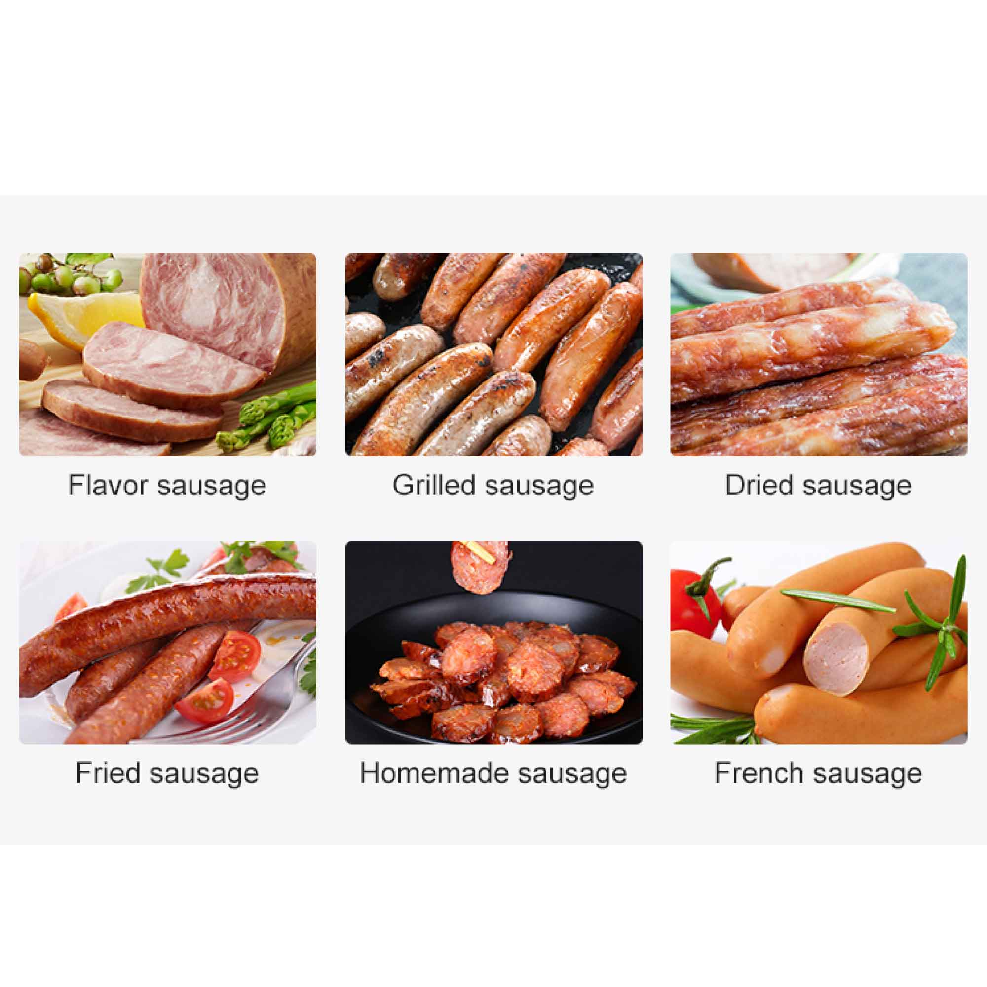 Kitchee 7L Manual Horizontal Sausage Filler - Stainless Stuffer Meat Press